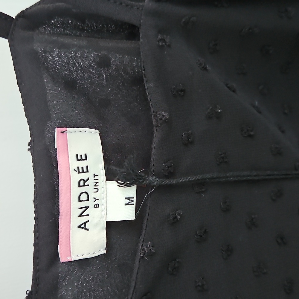 NWT Andree One Shoulder Black Top - Picture 4 of 6